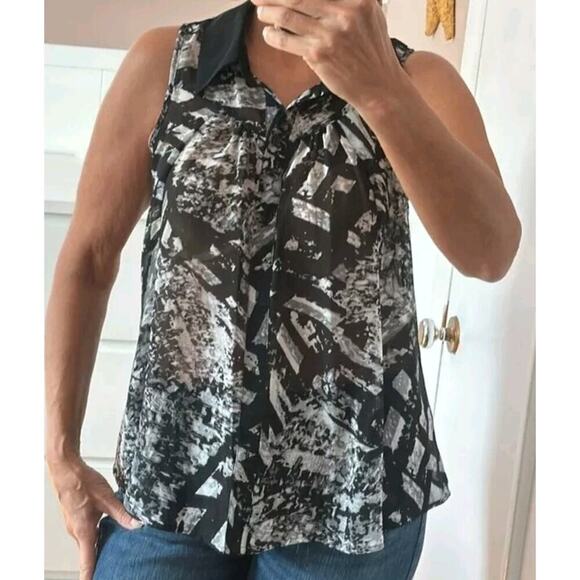 Bundle Of 4 Women's Small/XS Sleeveless Blouses Sheer/Semi Sheer Multiple Colors - Picture 13 of 15